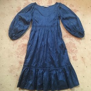 100% Silk Calypso Christiane Celle Peasant Dress